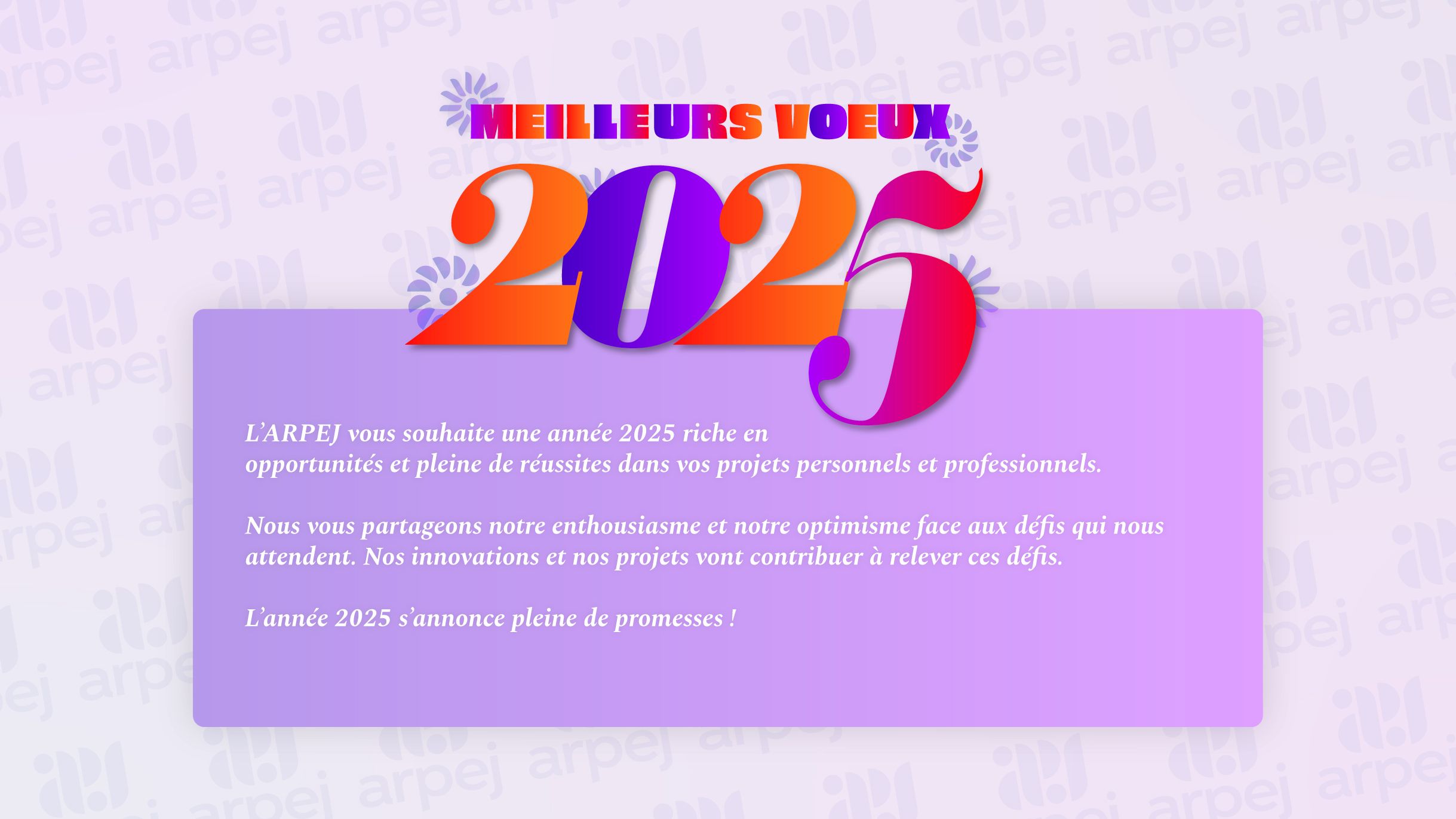 Meilleurs voeux 2025 !
